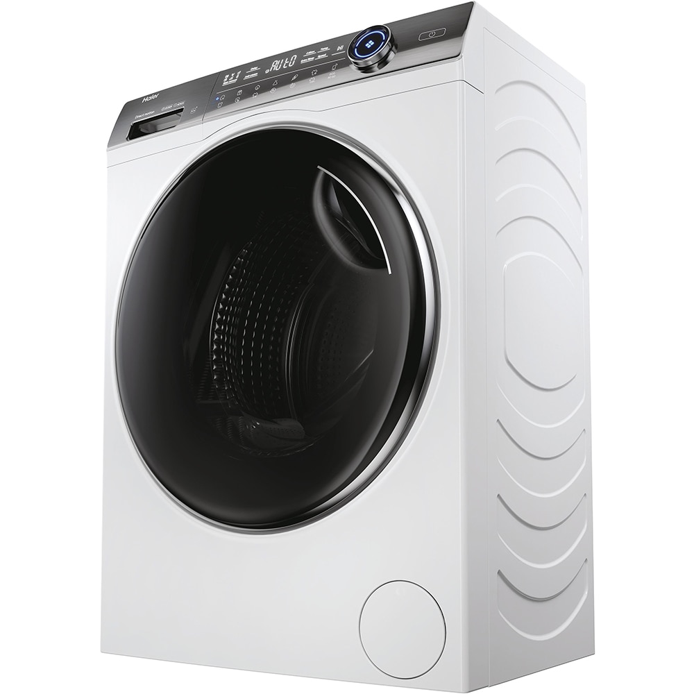 Masina de spalat rufe frontala slim HAIER HW90-B14979TU1, Steam, 9 kg, 1400rpm, Clasa B, alb