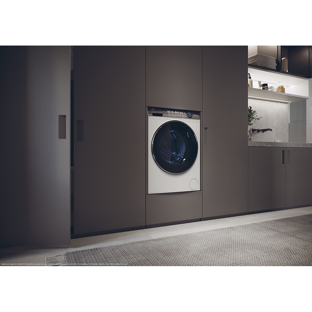 Masina de spalat rufe frontala slim HAIER HW90-B14979TU1, Steam, 9 kg, 1400rpm, Clasa B, alb