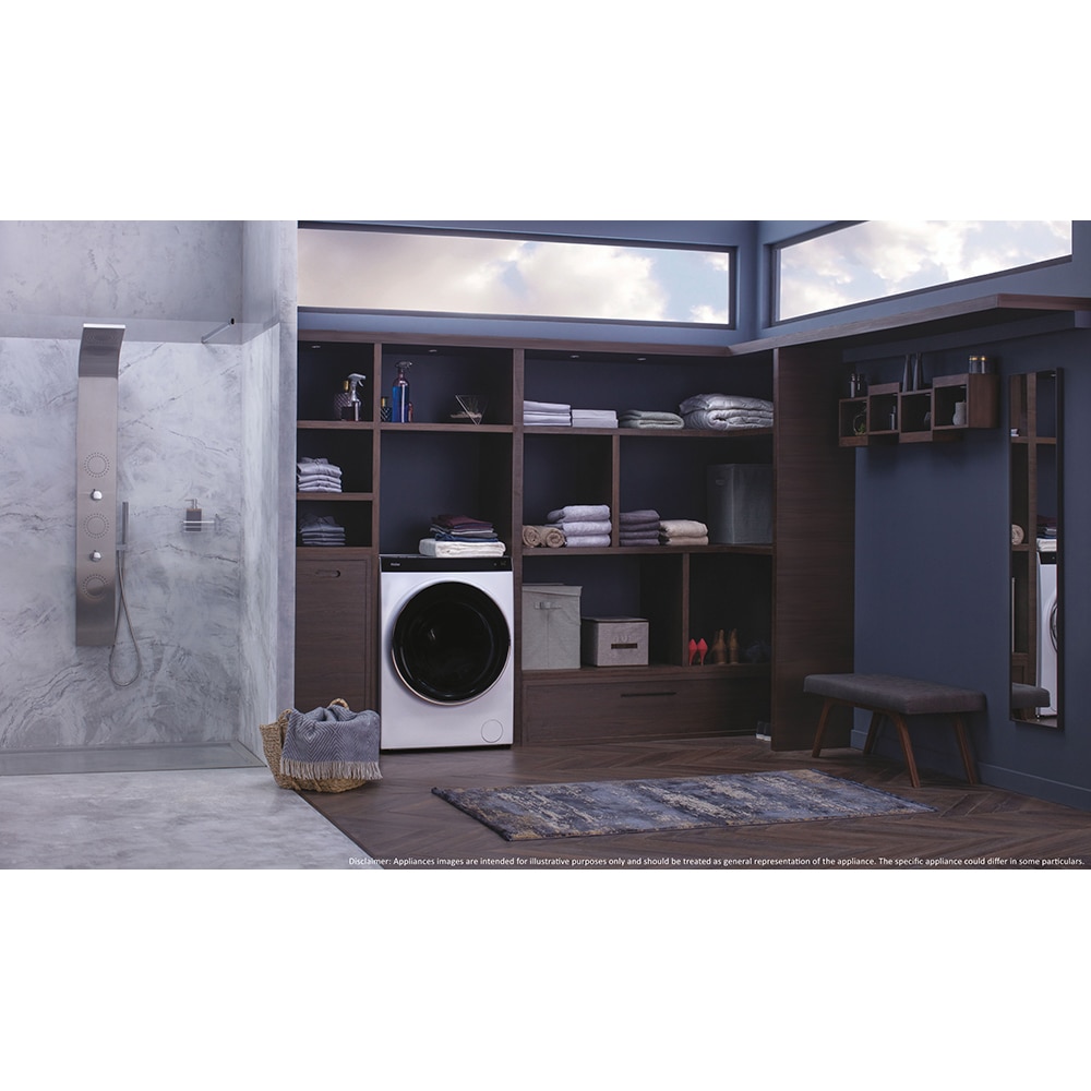 Masina de spalat rufe frontala slim cu uscator HAIER HWD100-BD149U1N, Wi-Fi, 10/6 kg, 1400rpm, Clasa A/D, alb