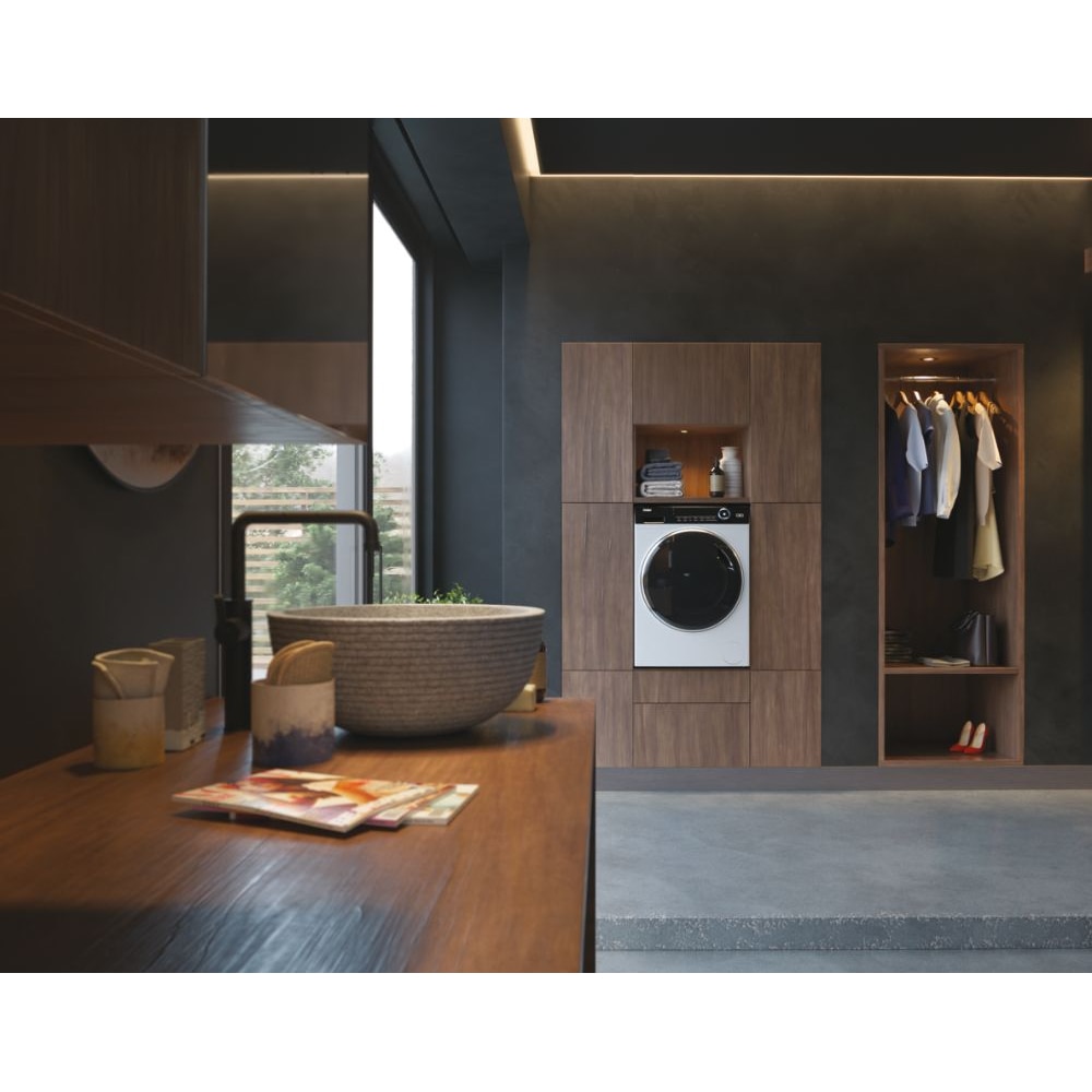 Masina de spalat rufe frontala cu uscator HAIER HWD120-B14979-S, 12/8 kg, 1400rpm, Clasa A/E, alb