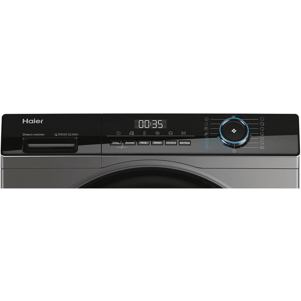 Masina de spalat rufe frontala cu uscator HAIER HWD80-B14939S8-S, 8/5 kg, 1400rpm, Clasa A/D, antracit