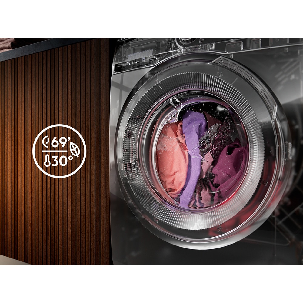 Masina de spalat rufe frontala AEG LFR73844BE, ProSteam, 8 kg, 1400rpm, Clasa A, alb