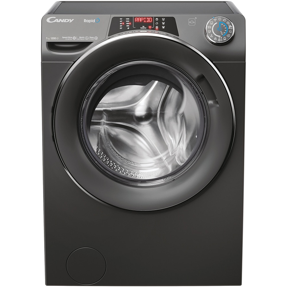 Masina de spalat rufe frontala slim CANDY RO41276DWMCRT-S, Steam, 7 kg, 1200rpm, Clasa A, Wi-Fi, antracit