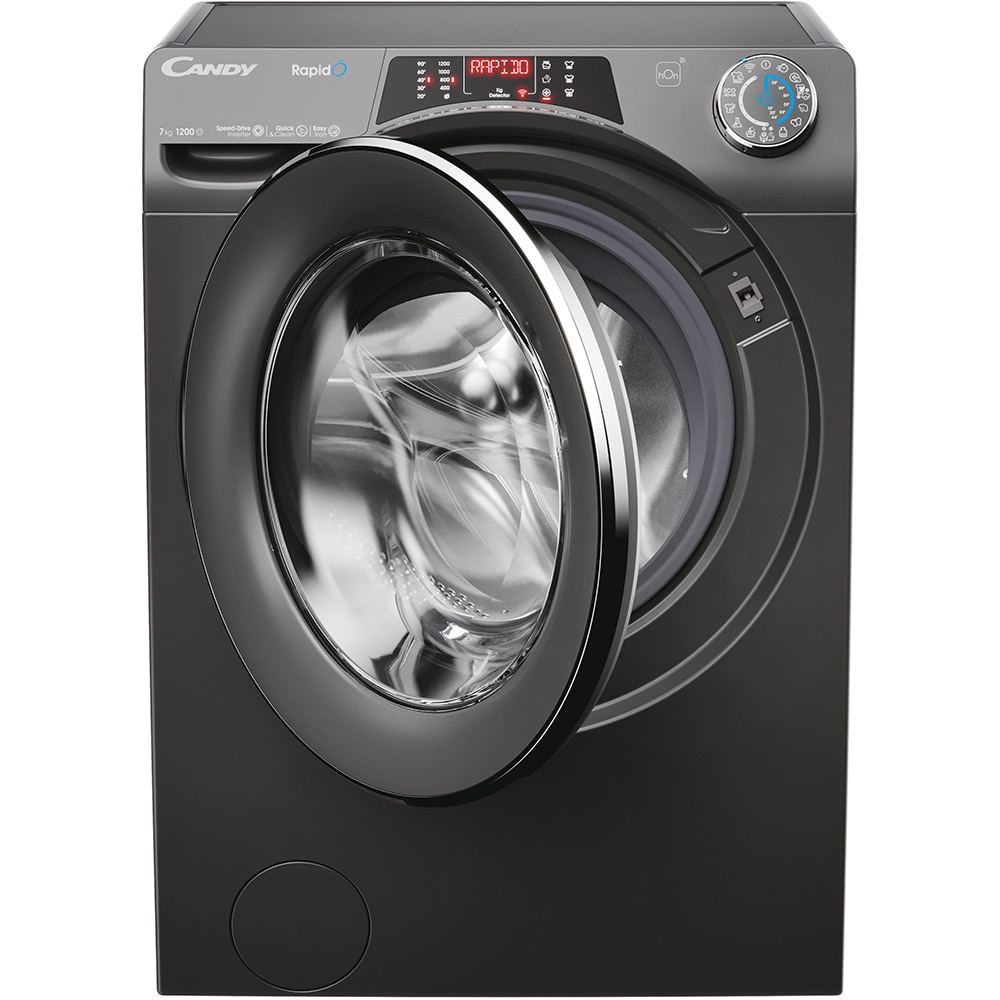 Masina de spalat rufe frontala slim CANDY RO41276DWMCRT-S, Steam, 7 kg, 1200rpm, Clasa A, Wi-Fi, antracit
