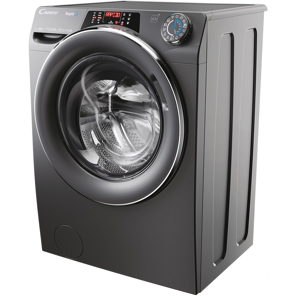 Masina de spalat rufe frontala slim CANDY RO41276DWMCRT-S, Steam, 7 kg, 1200rpm, Clasa A, Wi-Fi, antracit