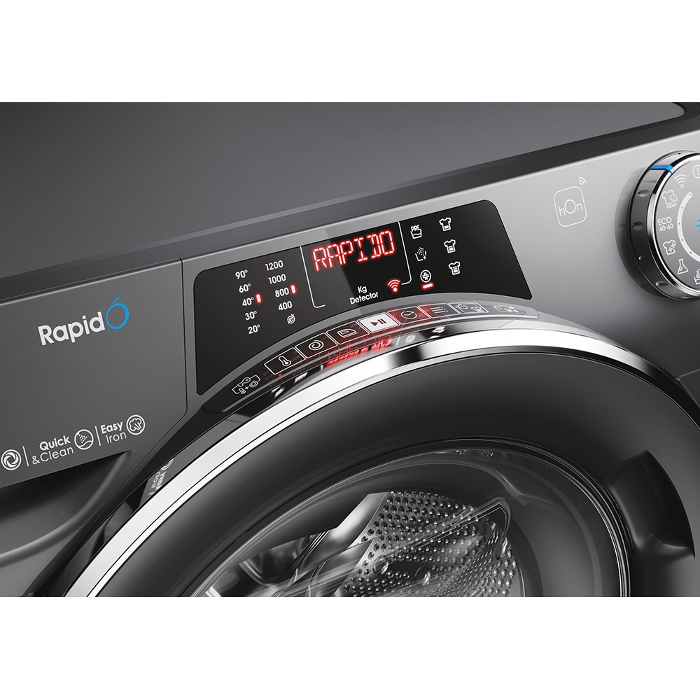 Masina de spalat rufe frontala slim CANDY RO41276DWMCRT-S, Steam, 7 kg, 1200rpm, Clasa A, Wi-Fi, antracit