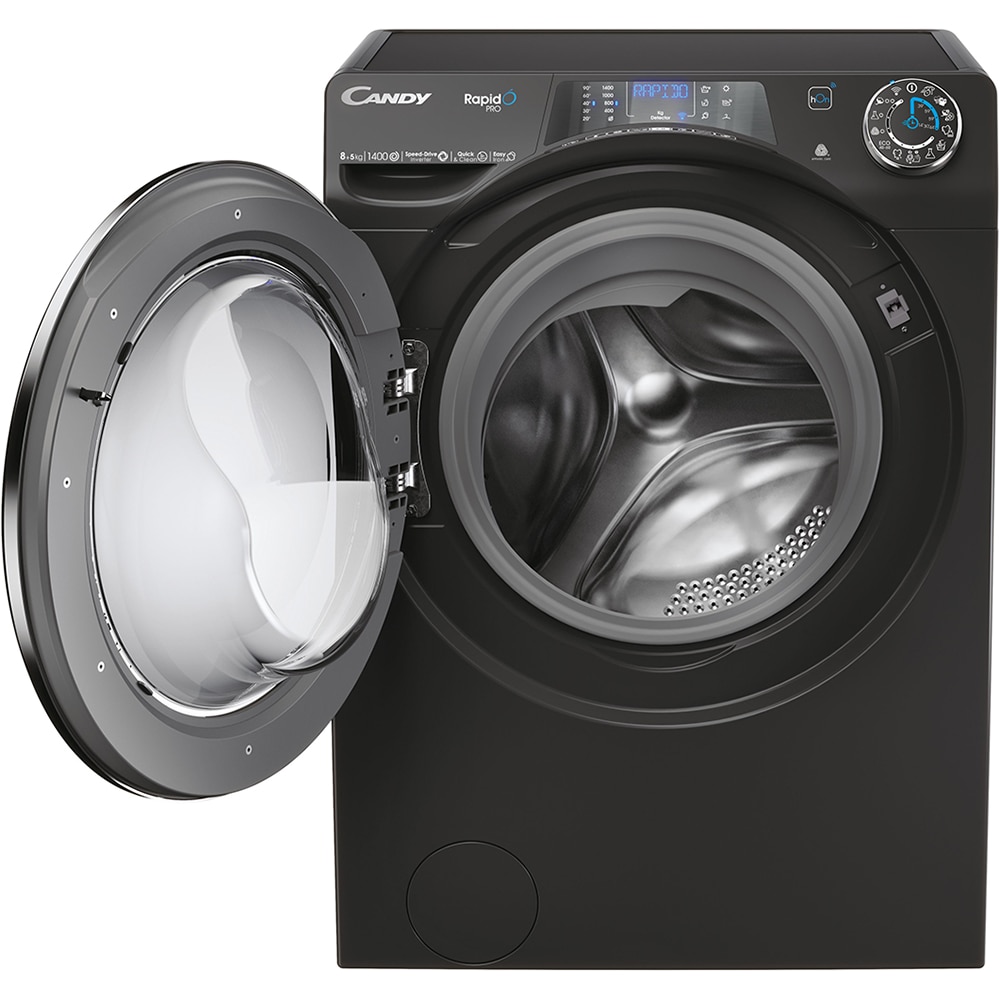 Masina de spalat rufe frontala cu uscator CANDY RPW4856BWMBCB-S, Wi-Fi, 8/5 kg, 1400rpm, Clasa A/D, negru