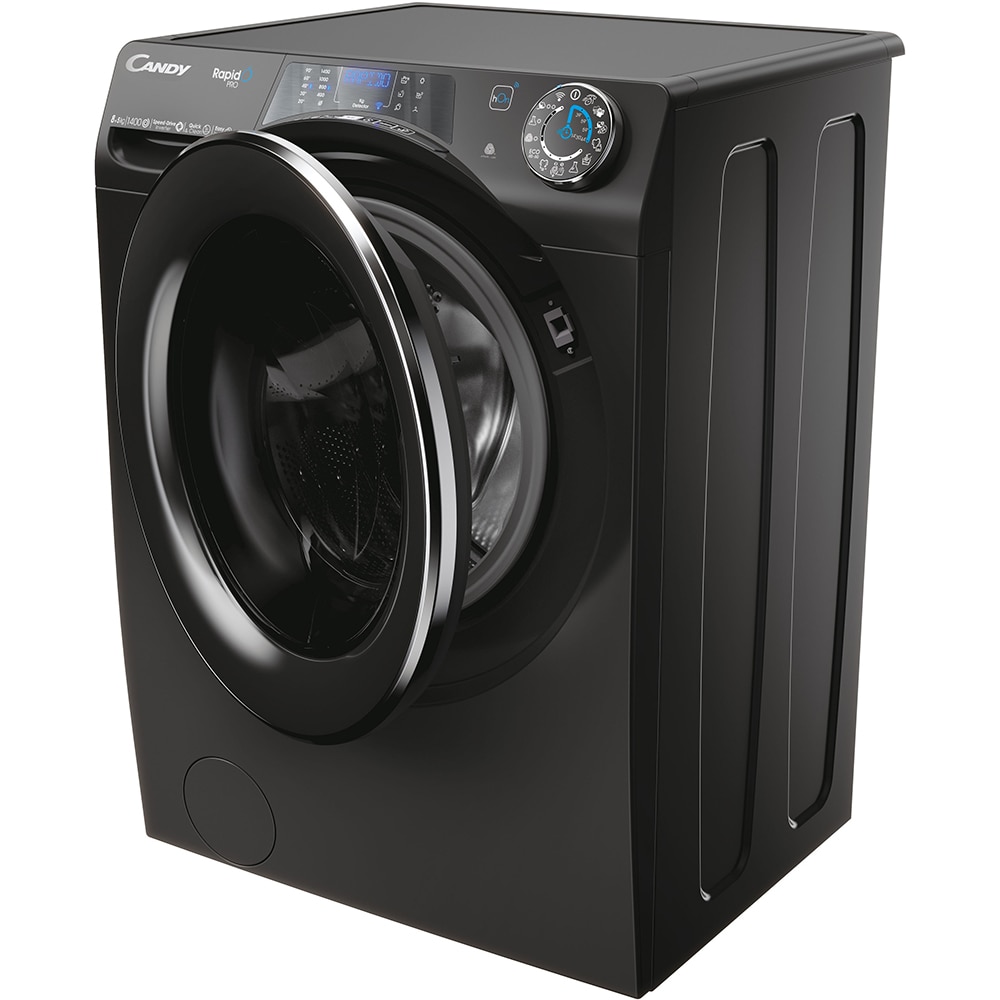 Masina de spalat rufe frontala cu uscator CANDY RPW4856BWMBCB-S, Wi-Fi, 8/5 kg, 1400rpm, Clasa A/D, negru