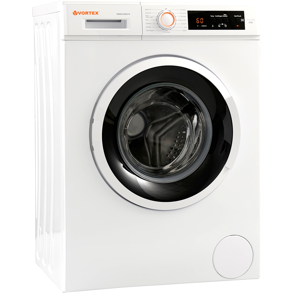Masina de spalat rufe frontala VORTEX VMA610D01V, 6 kg, 1000rpm, Clasa D, alb