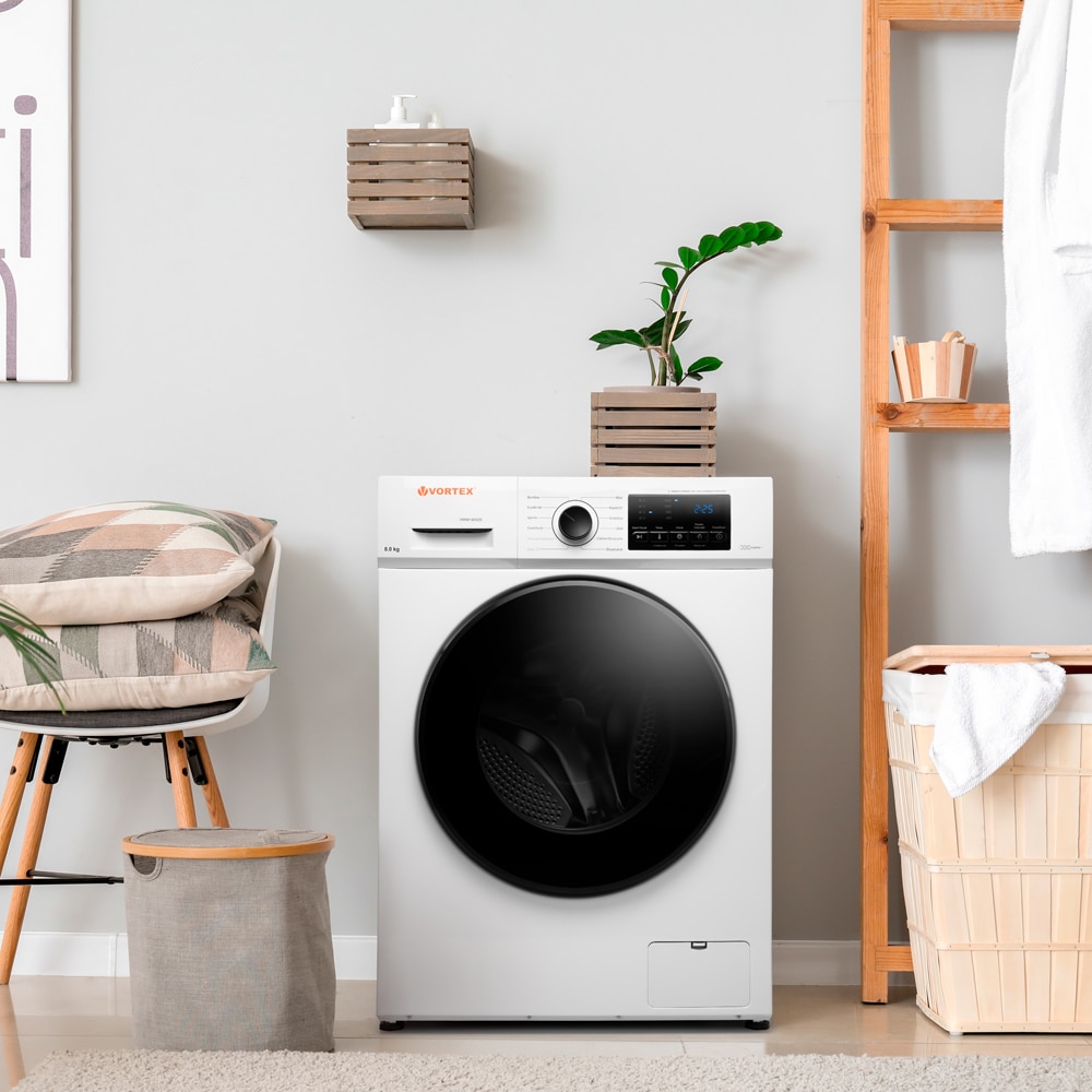 Masina de spalat rufe frontala VORTEX VMA814D03S, 8 kg, 1400rpm, Clasa A, alb