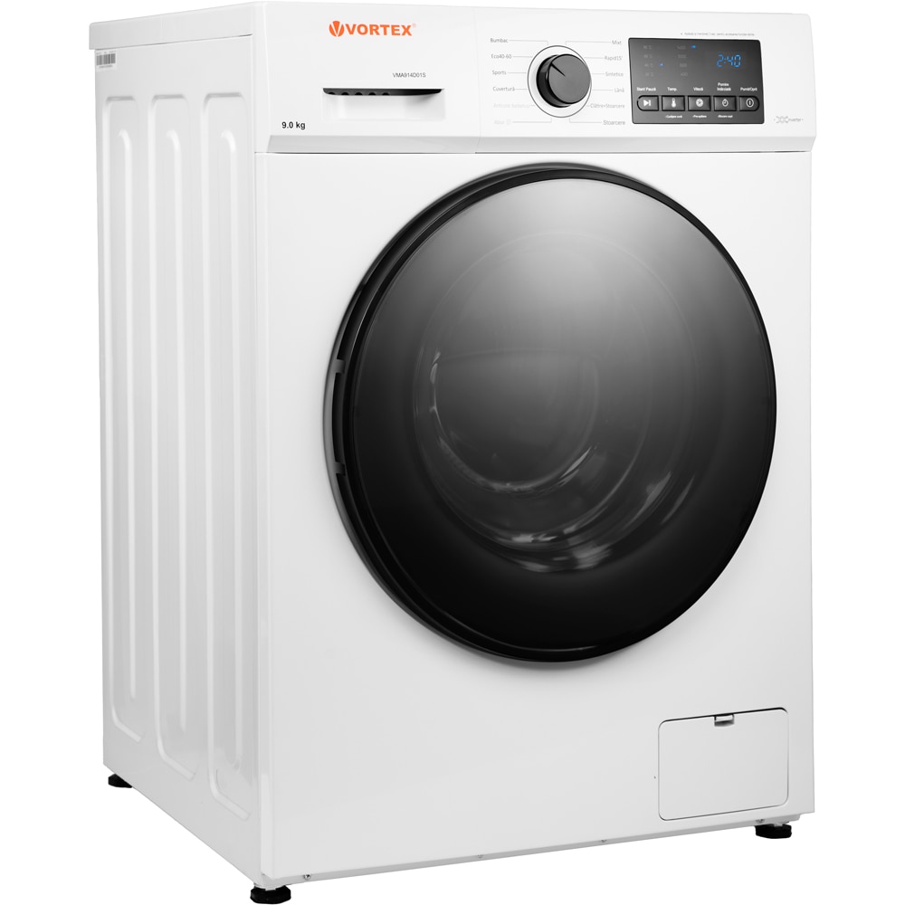 Masina de spalat rufe frontala VORTEX VMA914D02S, 9 kg, 1400rpm, Clasa A, alb