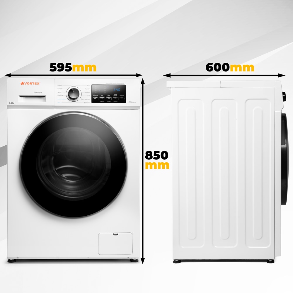 Masina de spalat rufe frontala VORTEX VMA914D02S, 9 kg, 1400rpm, Clasa A, alb