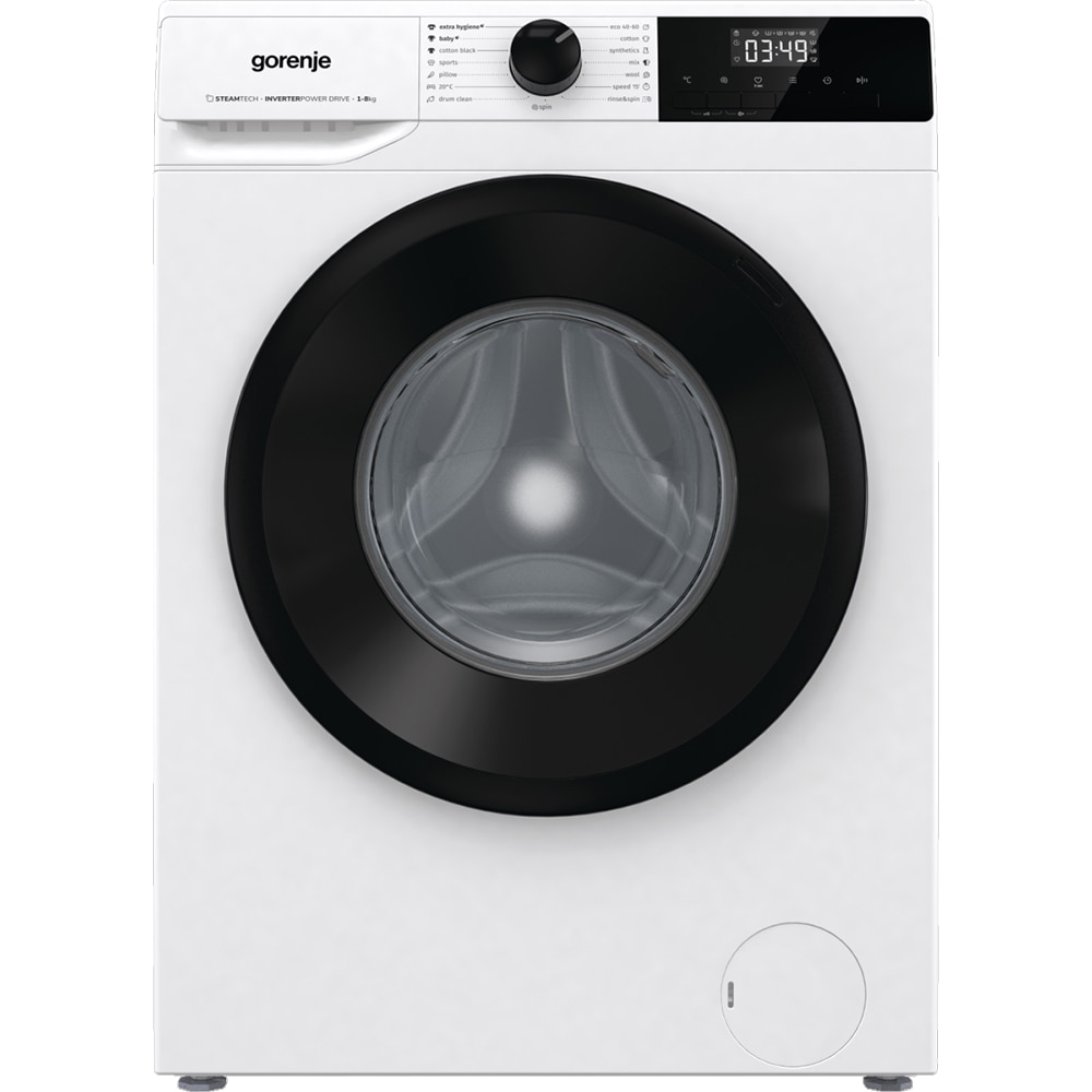 Masina de spalat rufe frontala GORENJE W11NHPI84AS, SteamTech, 8 kg, 1400rpm, Clasa A, alb