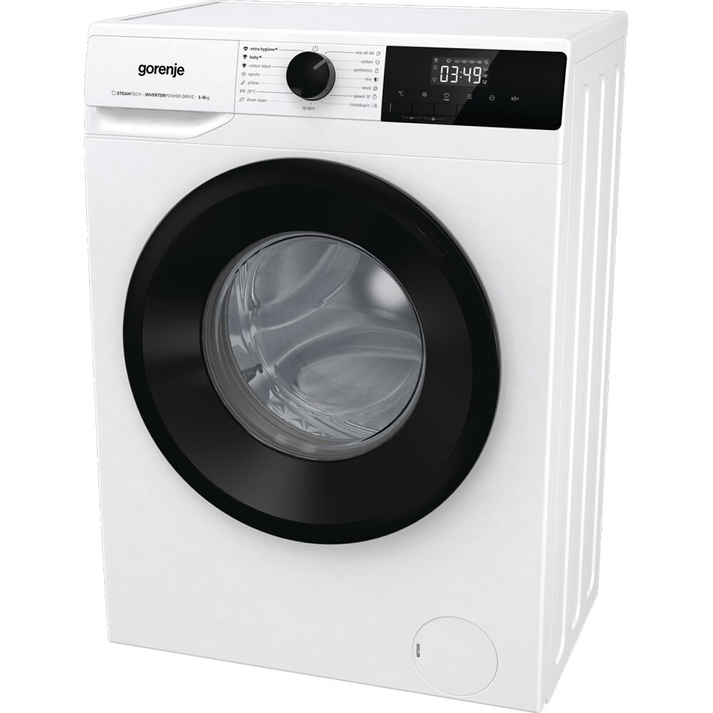 Masina de spalat rufe frontala GORENJE W11NHPI84AS, SteamTech, 8 kg, 1400rpm, Clasa A, alb