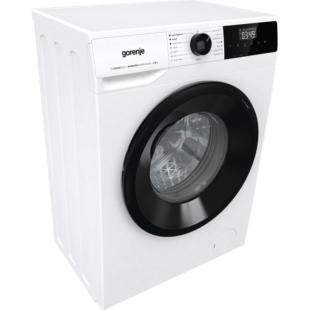 Masina de spalat rufe frontala GORENJE W11NHPI84AS, SteamTech, 8 kg, 1400rpm, Clasa A, alb
