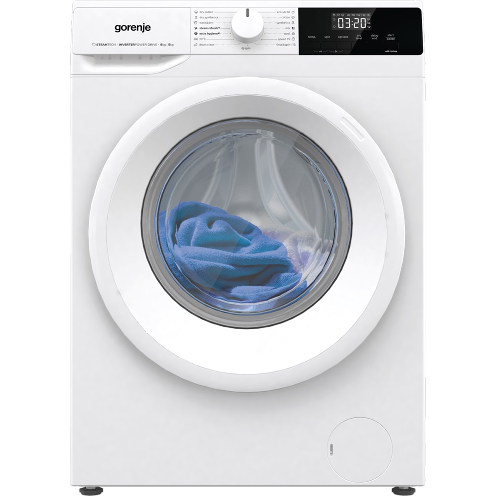 Masina de spalat rufe frontala cu uscator GORENJE W3D2A854ADS, 8/5 kg, 1400rpm, Clasa A/D, alb