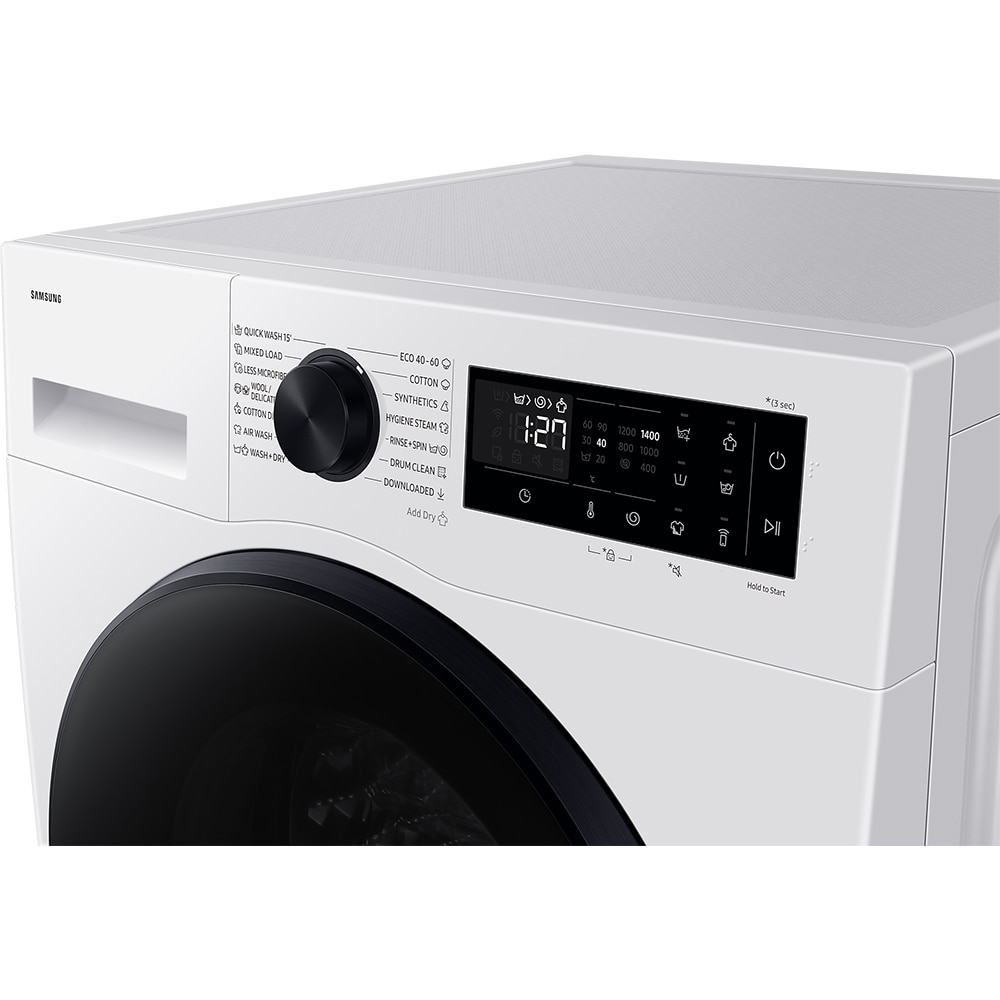 Masina de spalat rufe frontala cu uscator SAMSUNG WD11DG5B15BELE, Wi-Fi, Eco Bubble, 9/6 kg, 1400rpm, Clasa A/D, alb