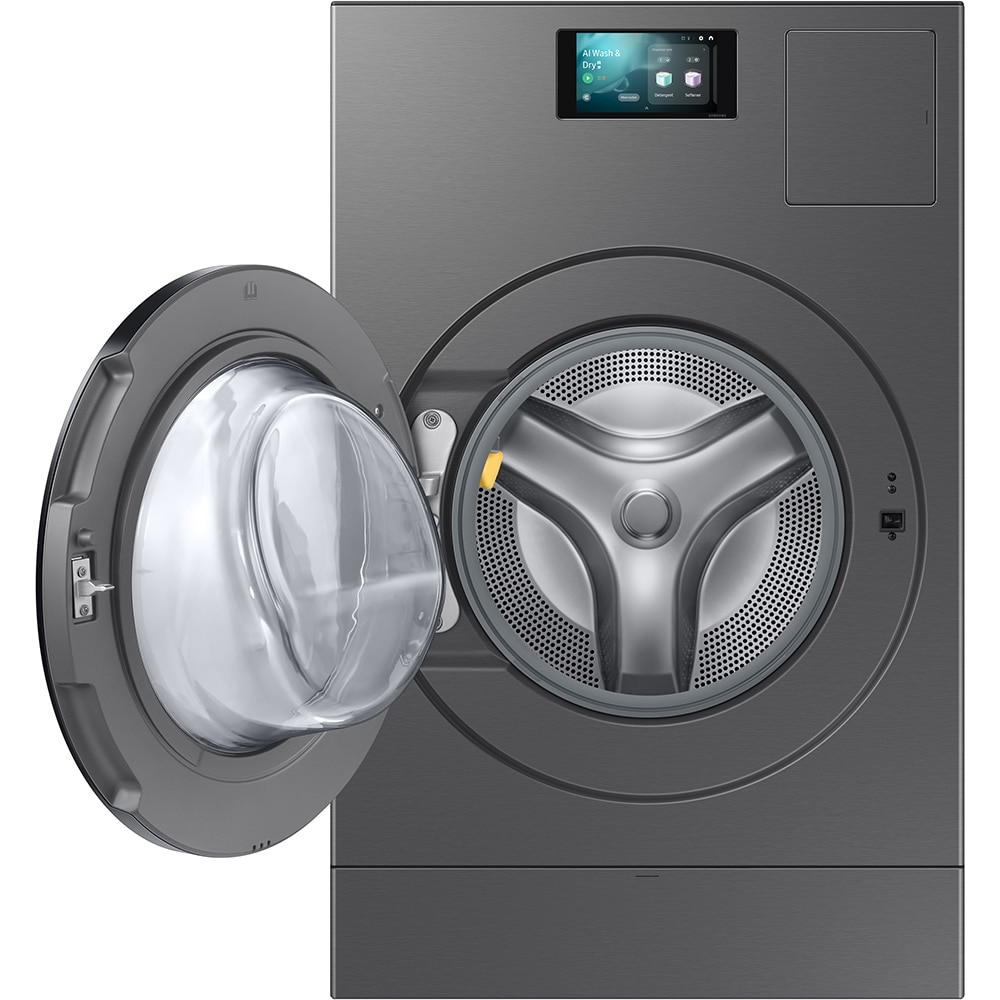 Masina de spalat rufe frontala cu uscator SAMSUNG WD18DB8995BZT2, AI EcoBubble, AI Energy, 18/11 kg, 1000rpm, Clasa A, negru