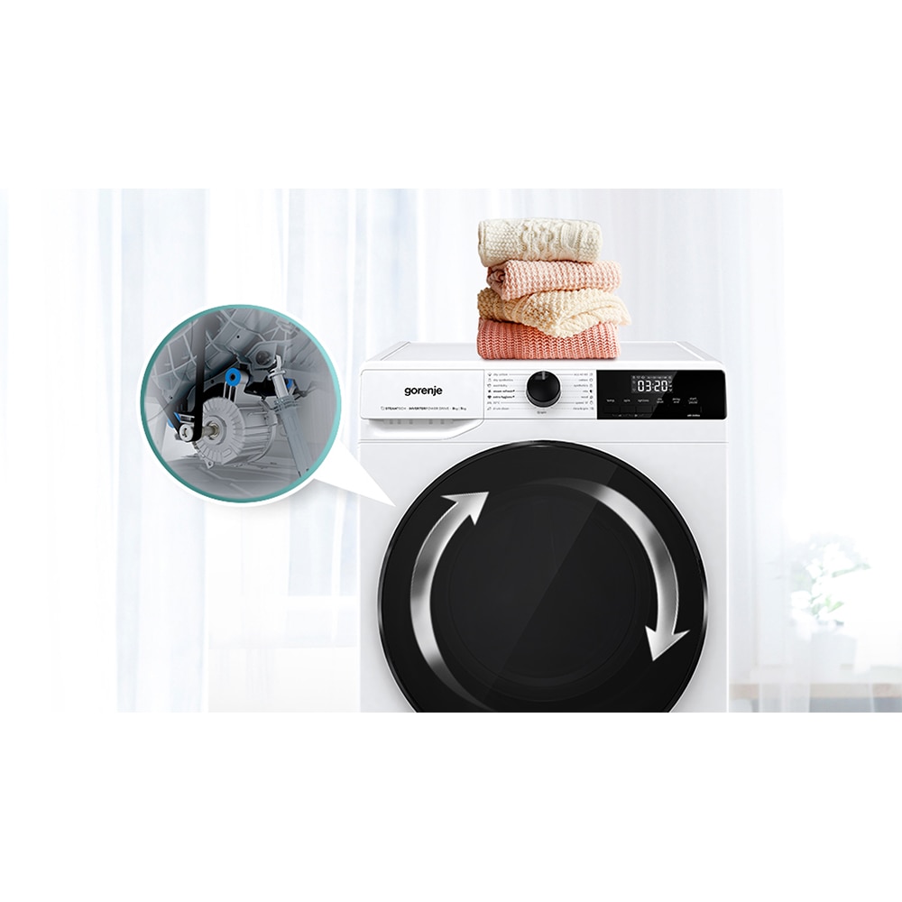 Masina de spalat rufe frontala cu uscator GORENJE WD2A164ADS, 10/6 kg, 1400rpm, Clasa A/D, alb