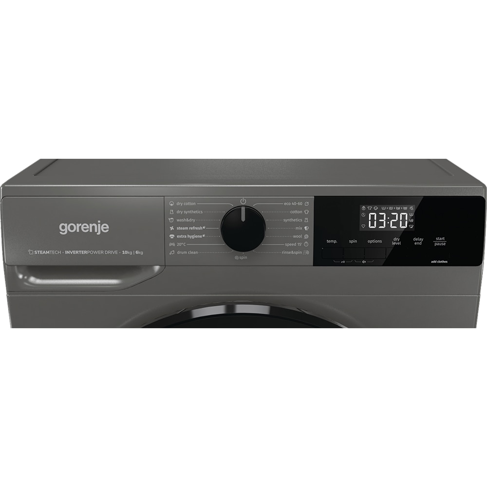 Masina de spalat rufe frontala cu uscator GORENJE WD2A164ADS/A, 10/6 kg, 1400rpm, Clasa A/D, antracit