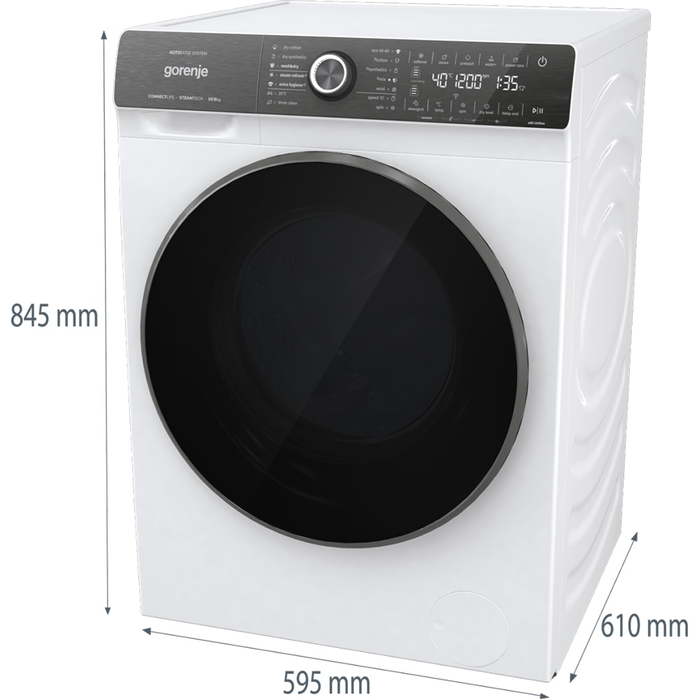 Masina de spalat rufe frontala cu uscator GORENJE WD2S164ADSWA, 10/6 kg, 1400rpm, Clasa A/D, alb