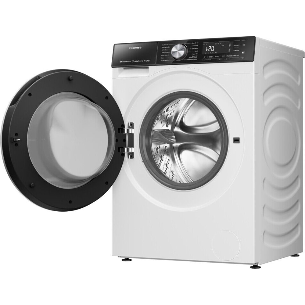 Masina de spalat rufe frontala cu uscator HISENSE WD5S1045BW, SteamTech, 10.5/6 kg, 1400rpm, Clasa A/D, alb