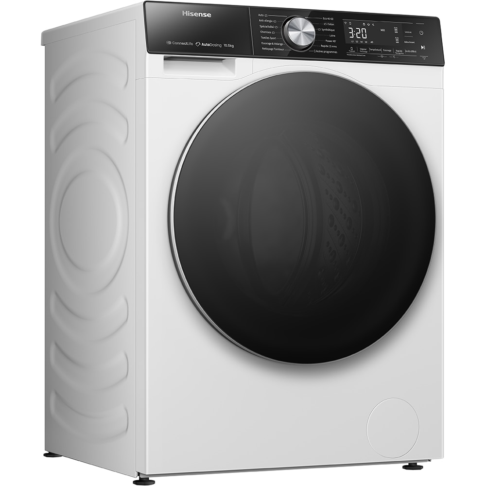 Masina de spalat rufe frontala HISENSE WF5S1045BW, Steam, 10.5 kg, 1400rpm, Clasa A, alb