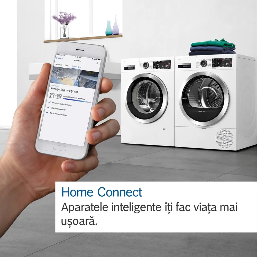 Masina de spalat rufe frontala BOSCH WGB244A2BY, Steam, 9 kg, 1400rpm, Clasa A, Wi-Fi, alb