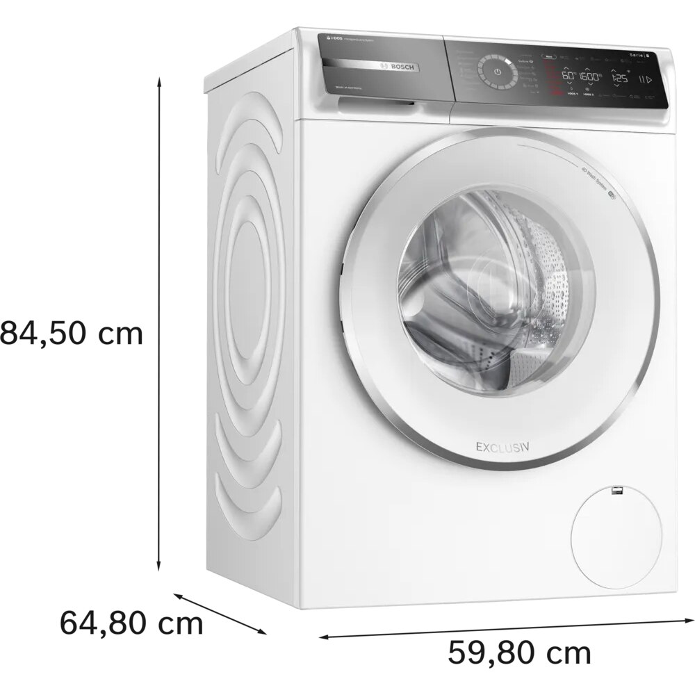 Masina de spalat rufe frontala BOSCH WGB256A6BY, 10 kg, 1600rpm, Clasa A, Wi-Fi, alb