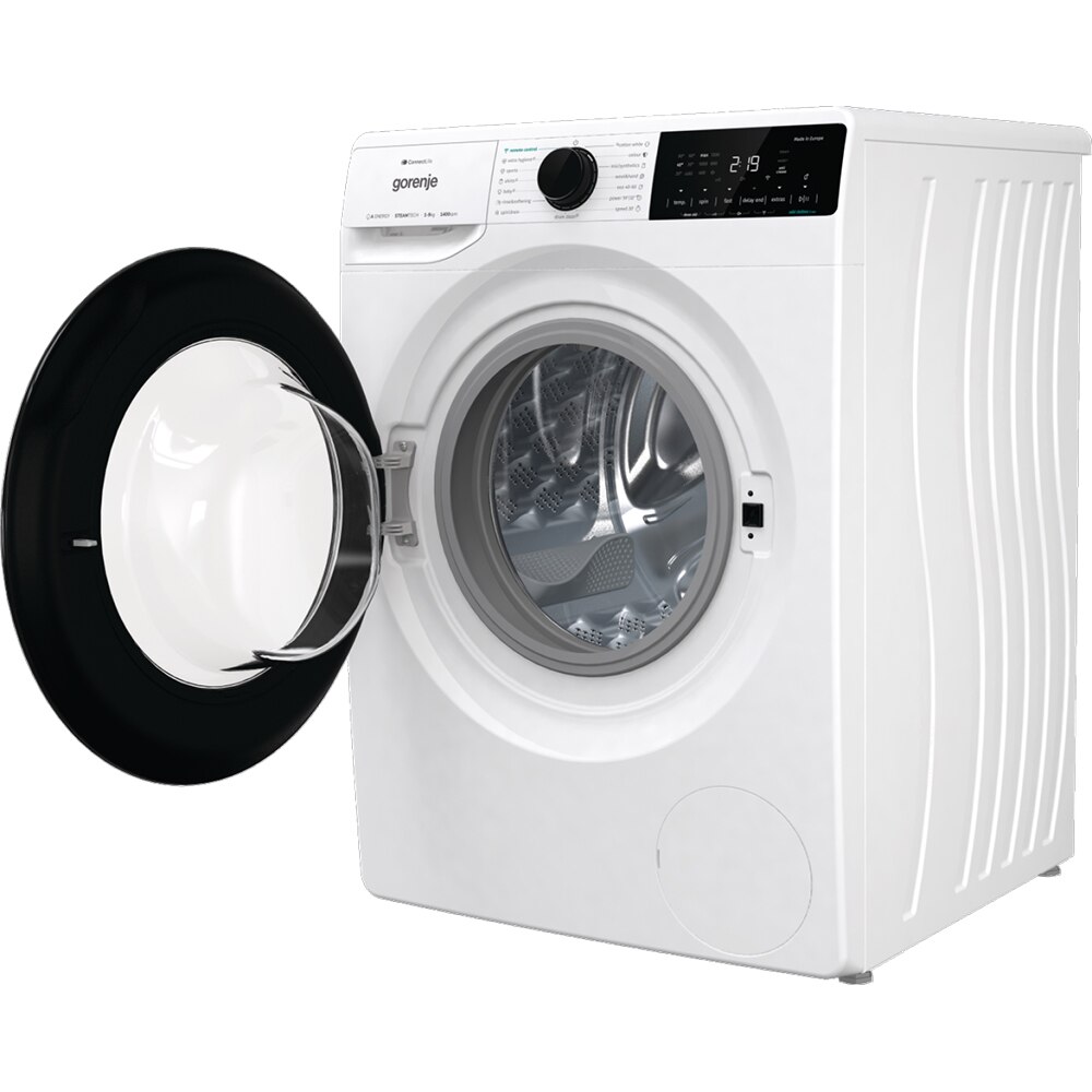 Masina de spalat rufe frontala GORENJE WNA94ARWIFI, SteamTech, 9 kg, 1400rpm, Clasa A, alb