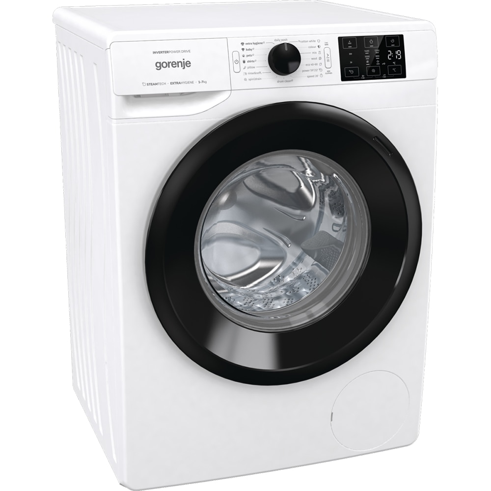 Masina de spalat rufe frontala GORENJE WNEI74AS, SteamTech, 7kg, 1400rpm, Clasa A, alb