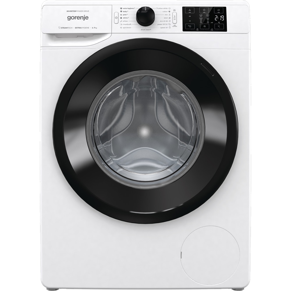 Masina de spalat rufe frontala GORENJE WNEI74AS, SteamTech, 7kg, 1400rpm, Clasa A, alb