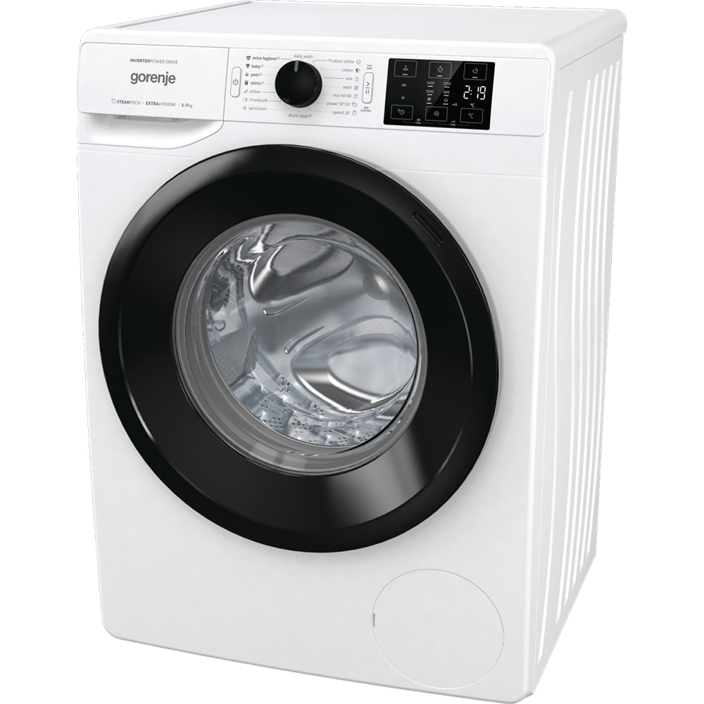 Masina de spalat rufe frontala GORENJE WNEI74AS, SteamTech, 7kg, 1400rpm, Clasa A, alb