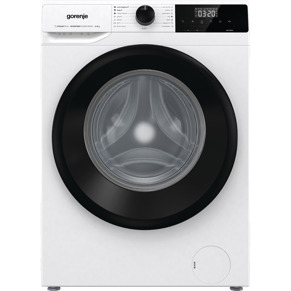Masina de spalat rufe frontala slim GORENJE WNHEI62SAS, SteamTech, 6 kg, 1200rpm, Clasa A, alb