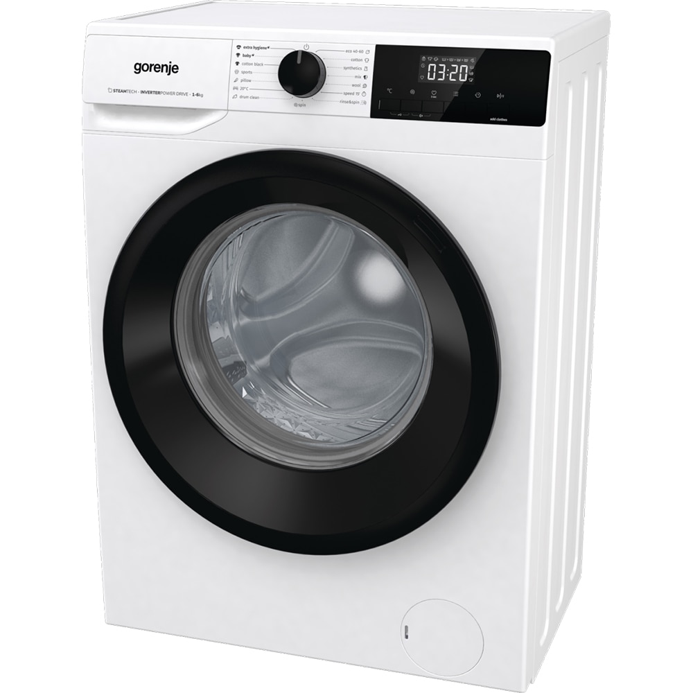 Masina de spalat rufe frontala slim GORENJE WNHEI62SAS, SteamTech, 6 kg, 1200rpm, Clasa A, alb