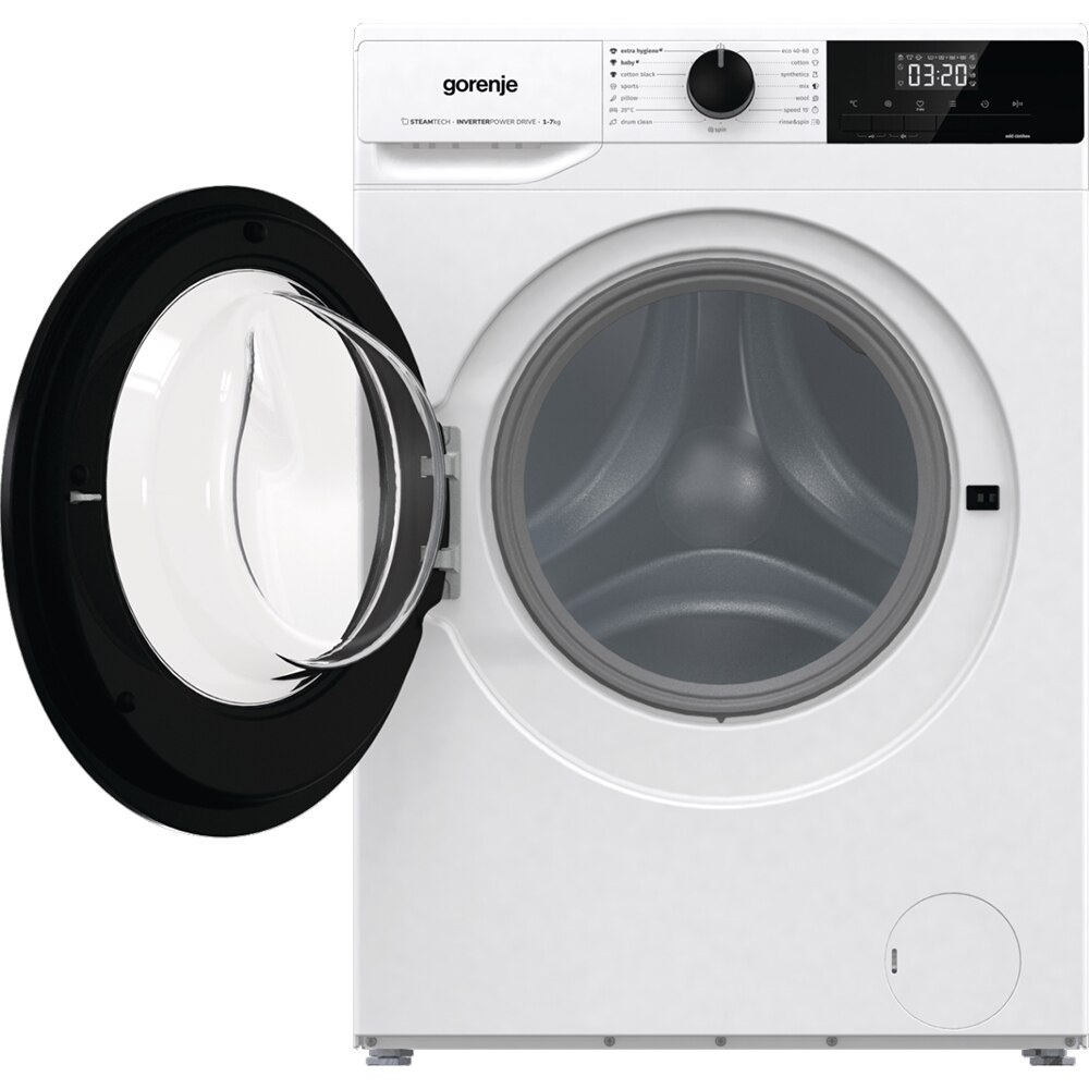 Masina de spalat rufe frontala slim GORENJE WNHEI72SAS, SteamTech, 7 kg, 1200rpm, Clasa A, alb