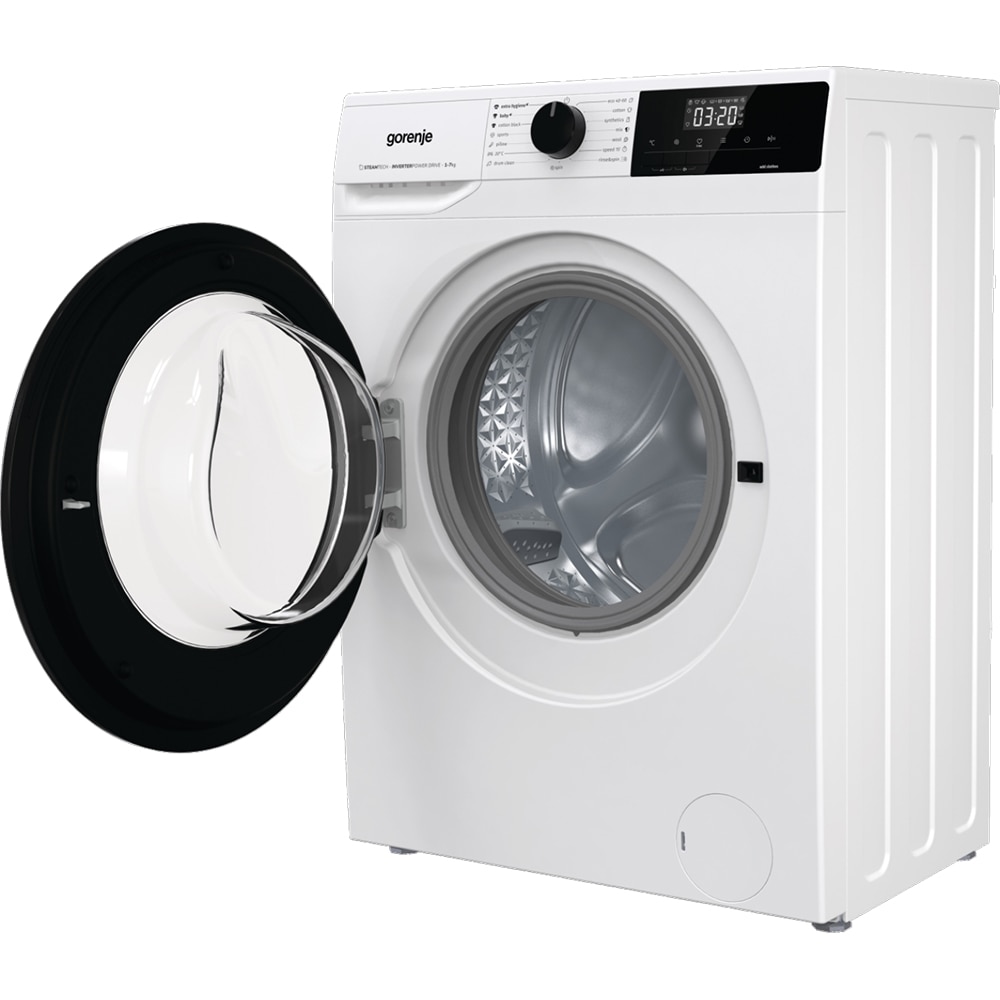 Masina de spalat rufe frontala slim GORENJE WNHEI74SAS, SteamTech, 7 kg, 1400rpm, Clasa A, alb