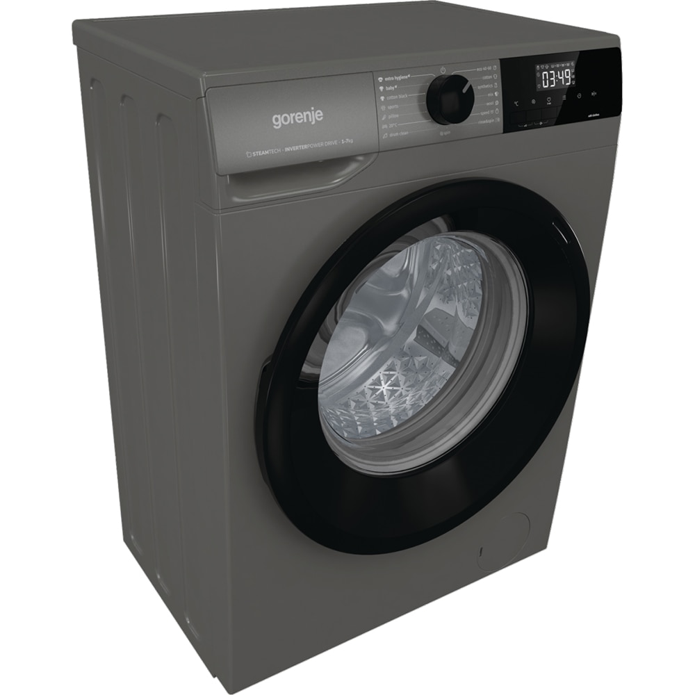 Masina de spalat rufe frontala slim GORENJE WNHEI74SAS/A, Steamtech, 7 kg, 1400rpm, Clasa A, antracit