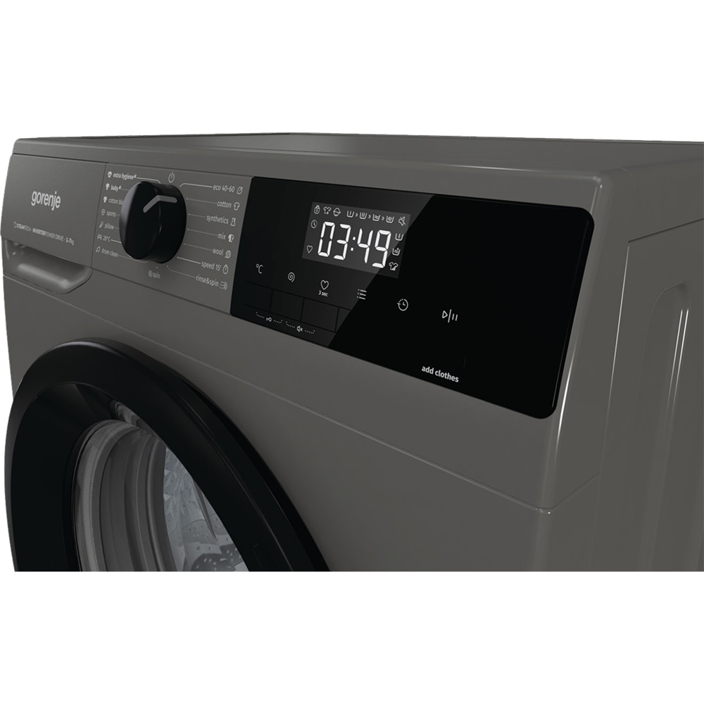 Masina de spalat rufe frontala slim GORENJE WNHEI74SAS/A, Steamtech, 7 kg, 1400rpm, Clasa A, antracit