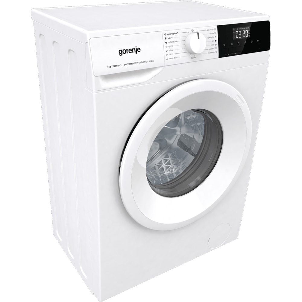 Masina de spalat rufe frontala slim GORENJE WNHPI62SCS, SteamTech, 6 kg, 1200rpm, Clasa C, alb