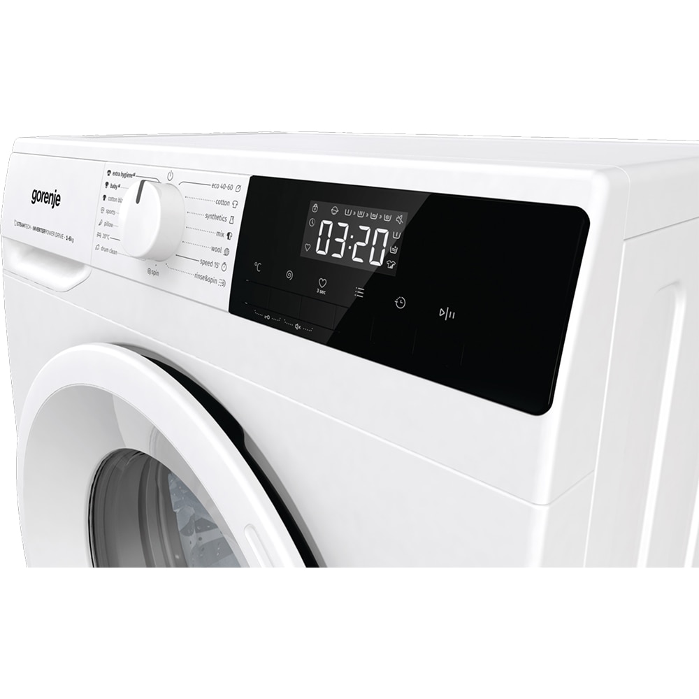 Masina de spalat rufe frontala slim GORENJE WNHPI62SCS, SteamTech, 6 kg, 1200rpm, Clasa C, alb