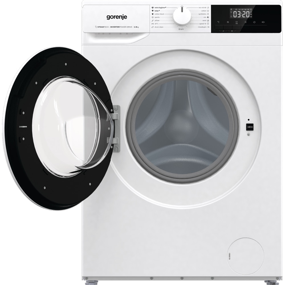Masina de spalat rufe frontala GORENJE WNHPI84AS, SteamTech, 8 kg, 1400rpm, Clasa A, alb