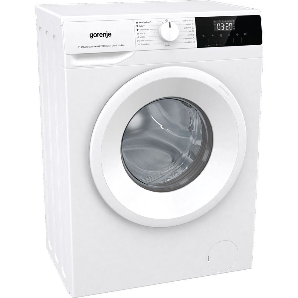 Masina de spalat rufe frontala GORENJE WNHPI84AS, SteamTech, 8 kg, 1400rpm, Clasa A, alb