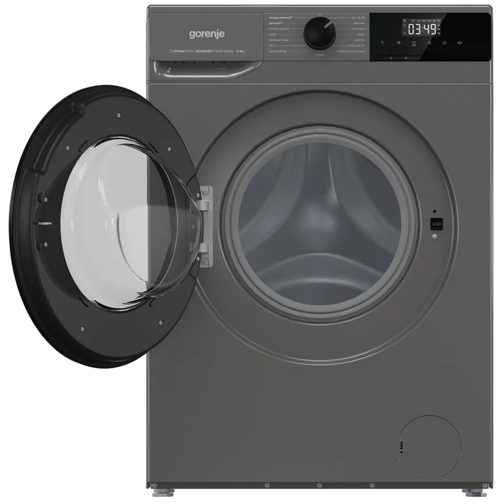 Masina de spalat rufe frontala GORENJE WNHPI84AS/A, Steamtech, 8 kg, 1400rpm, Clasa A, antracit