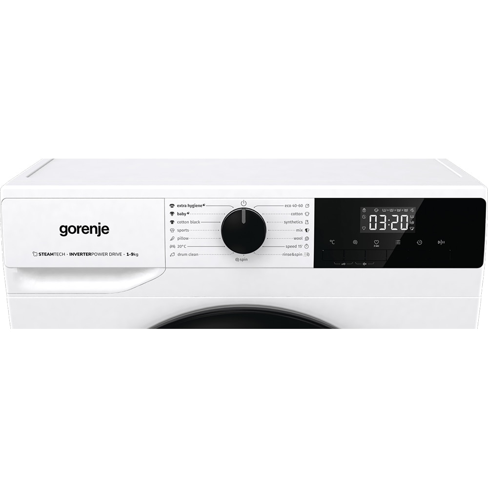 Masina de spalat rufe frontala GORENJE WNHPI94BS, SteamTech, 9 kg, 1400rpm, Clasa B, alb