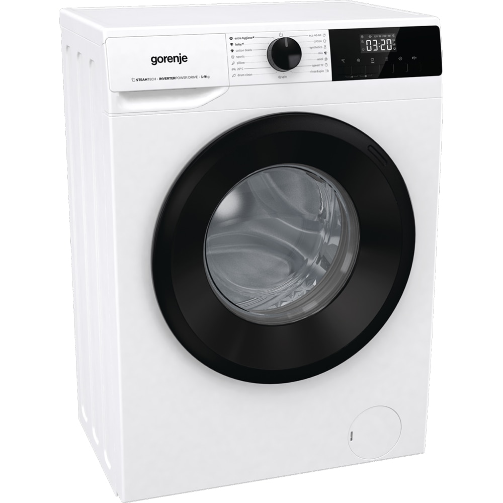 Masina de spalat rufe frontala GORENJE WNHPI94BS, SteamTech, 9 kg, 1400rpm, Clasa B, alb