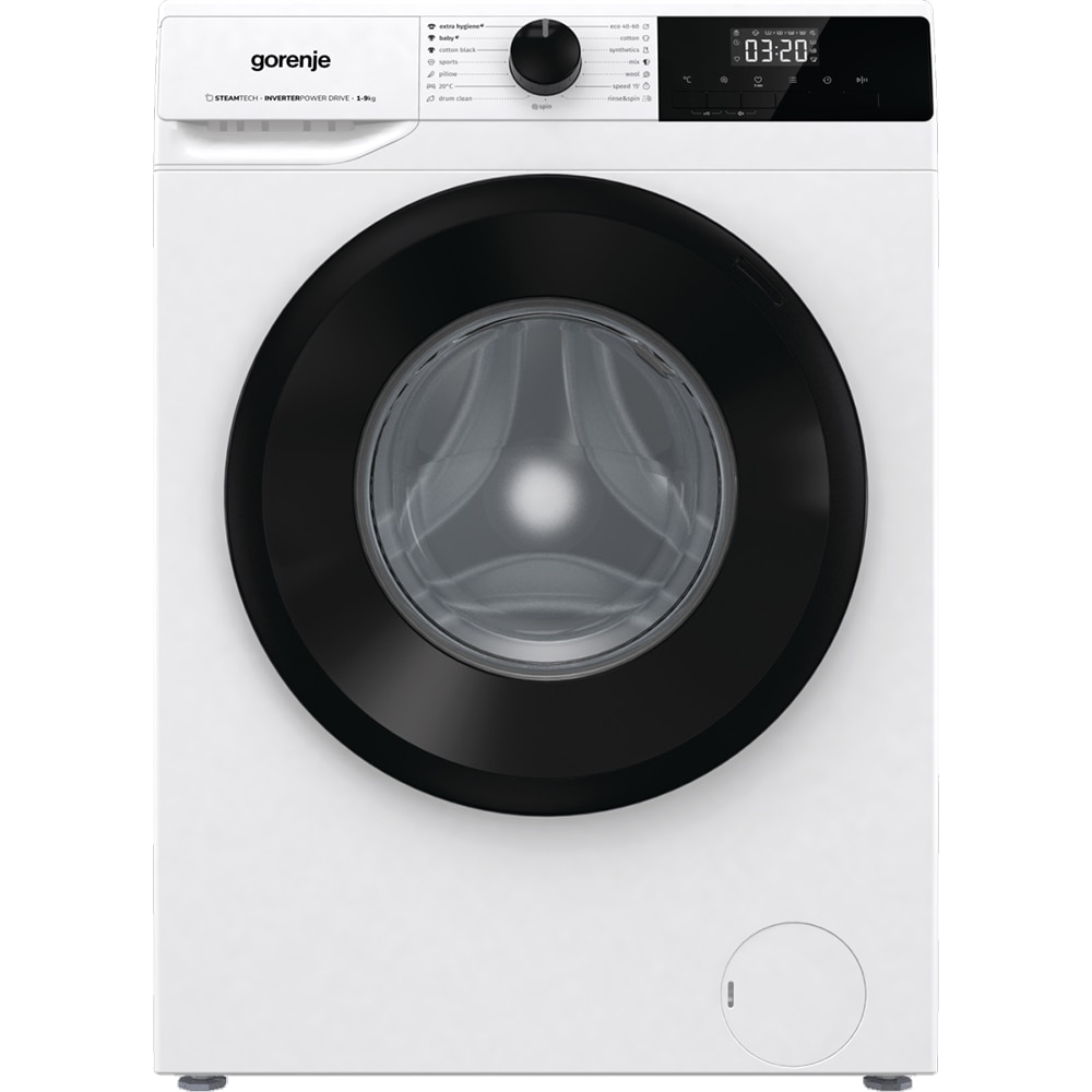 Masina de spalat rufe frontala GORENJE WNHPI94BS, SteamTech, 9 kg, 1400rpm, Clasa B, alb