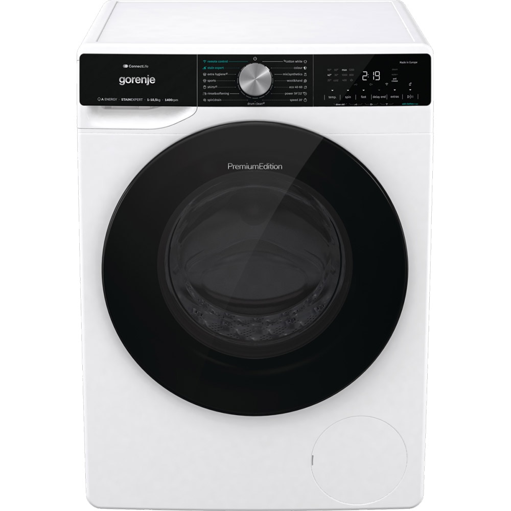 Masina de spalat rufe frontala GORENJE WNS1X4ARTWIFI, SteamTech, 10.5 kg, 1400rpm, Clasa A, alb