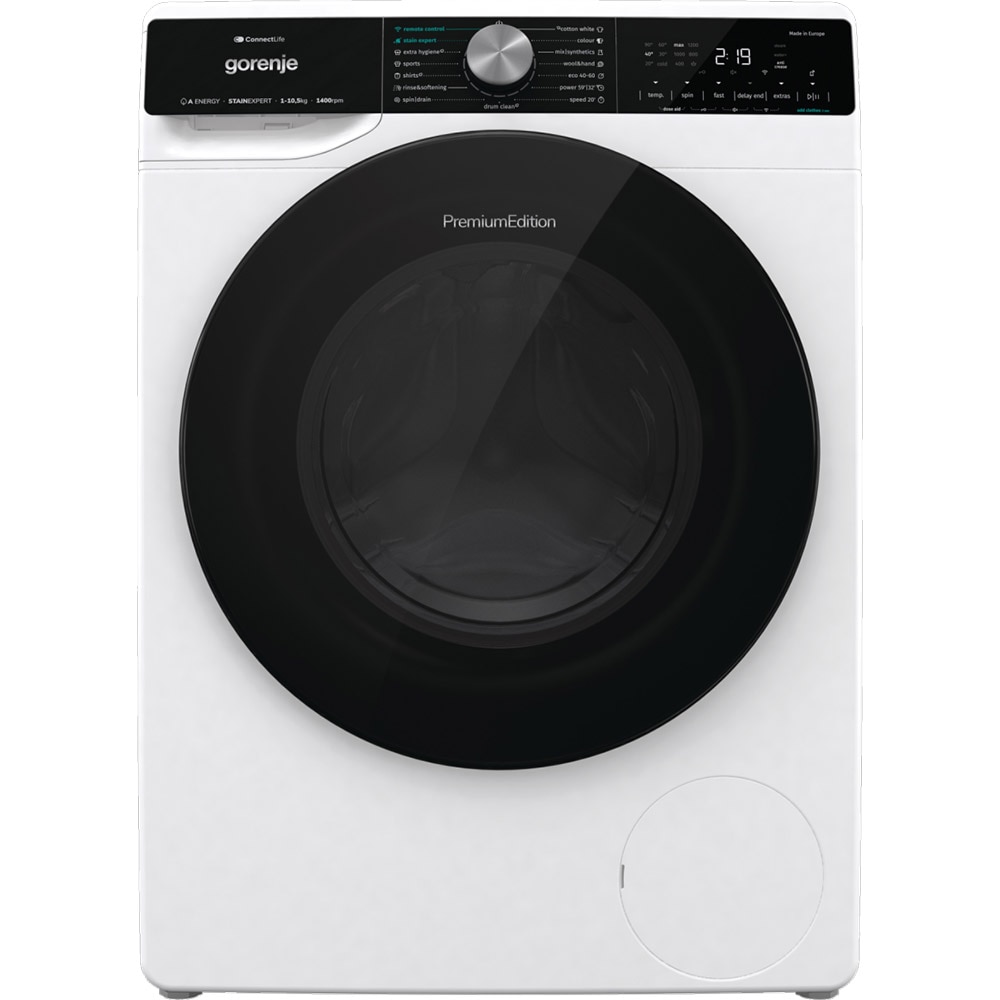 Masina de spalat rufe frontala GORENJE WNS1X4ARTWIFI, SteamTech, 10.5 kg, 1400rpm, Clasa A, alb