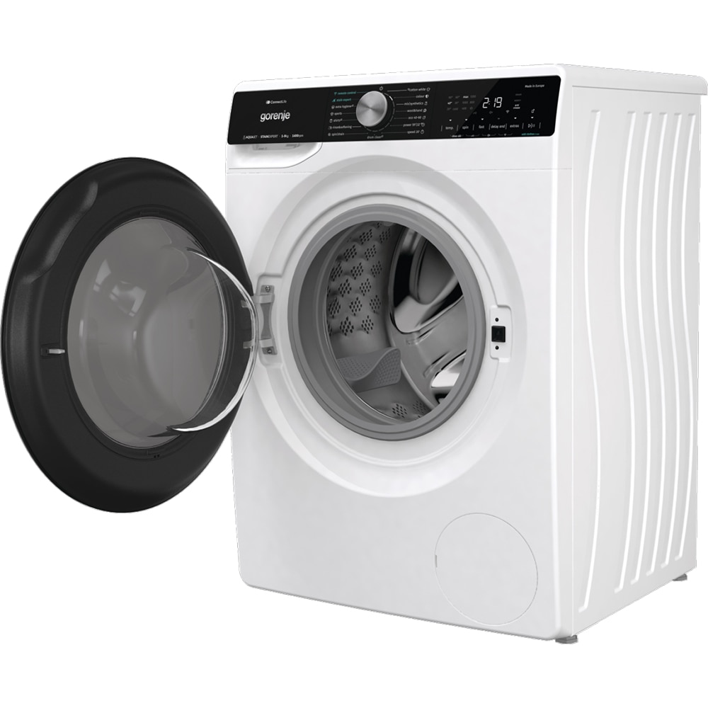 Masina de spalat rufe frontala GORENJE WNS94A1TWIFI, SteamTech, 9 kg, 1400rpm, Clasa A, Wi-Fi, alb